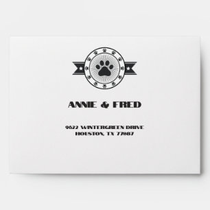 Dog Pet Wedding Envelope