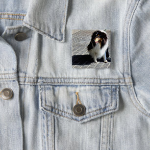 Dog Photo 15 Cm Square Badge