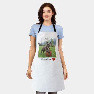 Dog Photo and Name Female French Bulldog Apron
