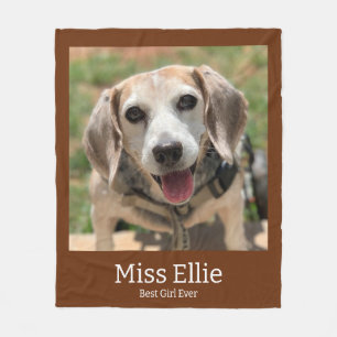 Dog Photo Blanket with Name