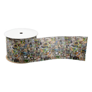 Dog Photo Collage, Satin Ribbon