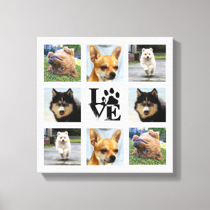 Dog photo college 8 Instagram images Canvas Print
