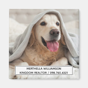 Dog Photo Custom Business Magnet