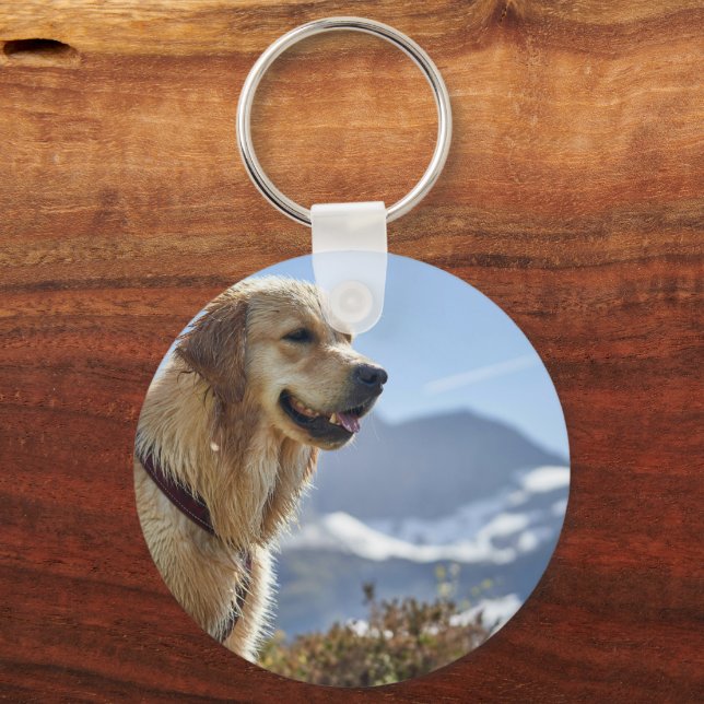 Dog Photo Custom Personalised Key Ring (Front)
