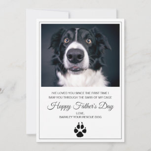 Dog Photo Father's Day Card From Rescue Dog