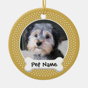 Dog Photo Frame - SINGLE-SIDED Ceramic Tree Decoration