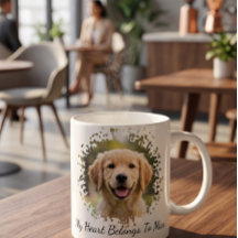 Dog Photo Mug, My Heart Belongs To