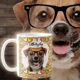 Dog Photo on Colorful Hearts Coffee Coffee Mug