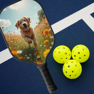 Dog photo pet pickleball paddle