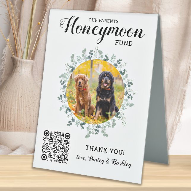 Dog Photo Pet Wedding QR Code Honeymoon Fund (Creator Uploaded)
