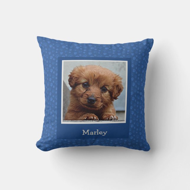 Dog Photo Pillow Love Me Love My Dog Personalize (Front)