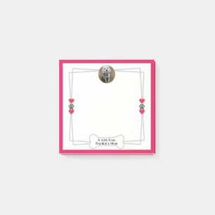 Dog Photo Post-it Notes with Paws & Hearts 