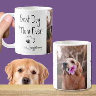 Dog Photo Super Mum Heart Paw Print Coffee Mug