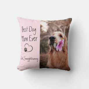 Dog Photo Super Mum Heart Paw Print Cushion