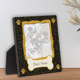 Dog Photo Template Whimsical Keepsake Display Plaque