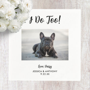 Dog Photo Wedding Cocktail Napkins