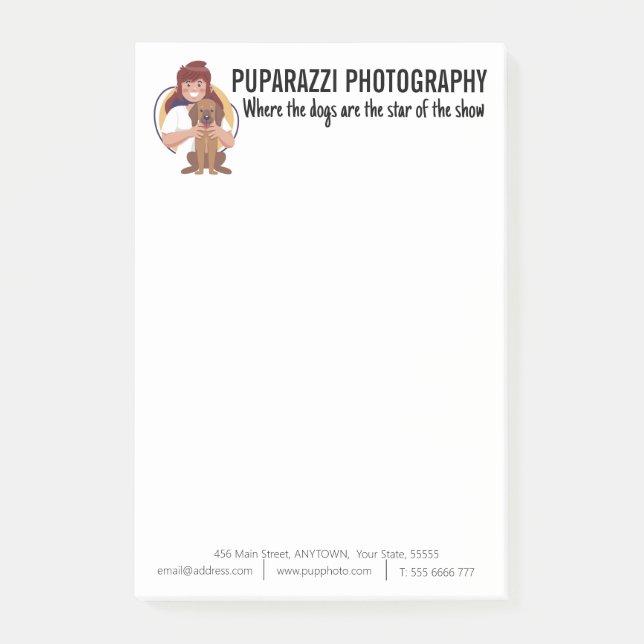 Dog Photography Business Custom  Post-it Notes (Front)