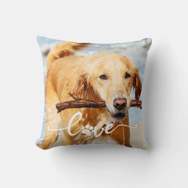 Dog Picture Pillow, Dog Mum Cushion (Front)