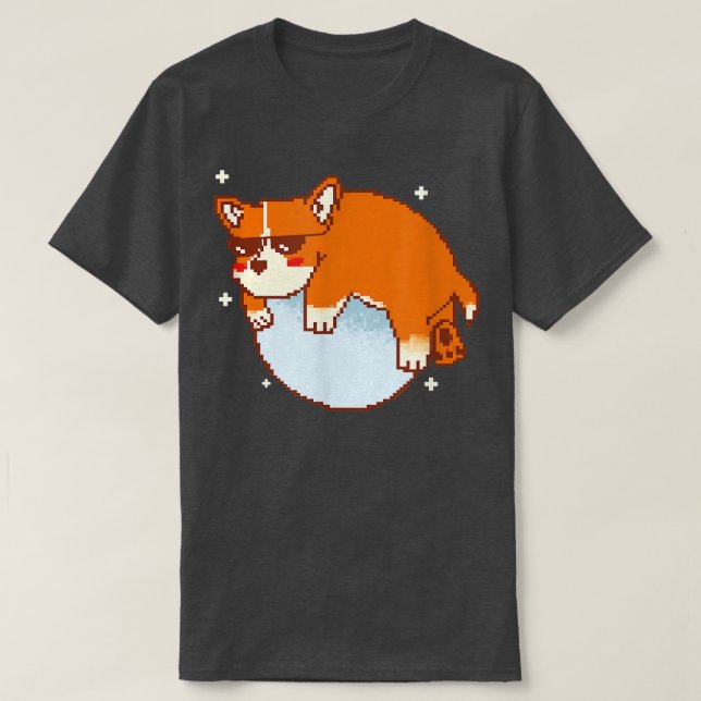 Dog Piel Art Funny Corgi  T-Shirt (Design Front)