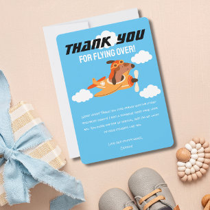 Dog Pilot Flying Aeroplane,Cute Birthday Thank You