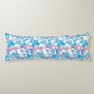 Dog Pink and Blue Camouflage Pattern Body Cushion