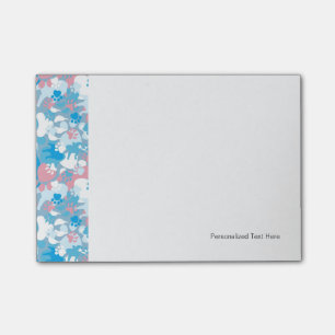 Dog Pink and Blue Camouflage Pattern Post-it Notes