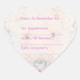 Dog Pink Reminder Stickers