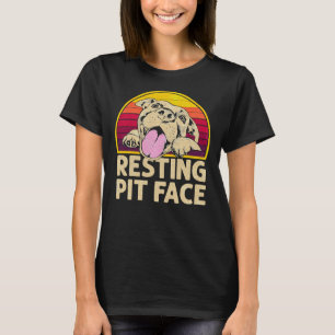 Dog Pitbull Resting Pit Face Funny For Pitbull Lov T-Shirt