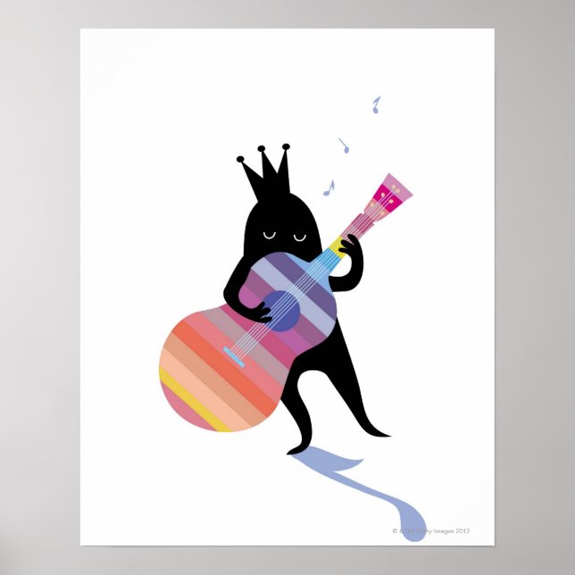 Dog Playing Guitar Poster (Front)