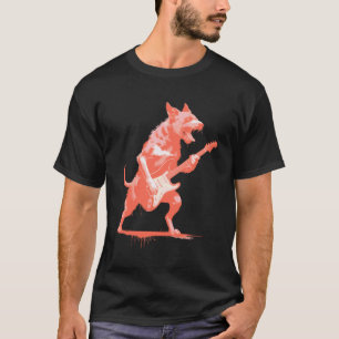 Dog Playing Guitar Rock Star Rock and Roll For Men T-Shirt