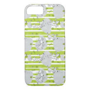 dog playing pattern background iPhone 8/7 case