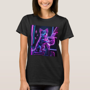 Dog Playing Piano Music Lover Funny T-Shirt