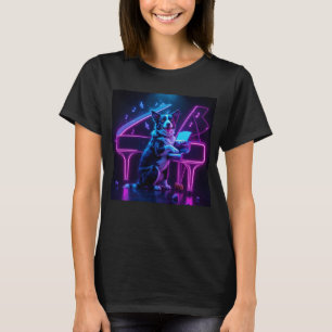 Dog Playing Piano Music Lover Funny T-Shirt