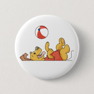 Dog Playing With Ball Tshirts and Gifts 6 Cm Round Badge