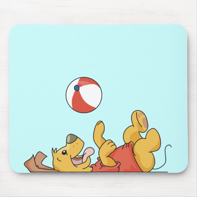 Dog Playing With Ball Tshirts and Gifts Mouse Pad (Front)
