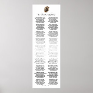 Dog Poem by Elizabeth Barrett Browning Poster