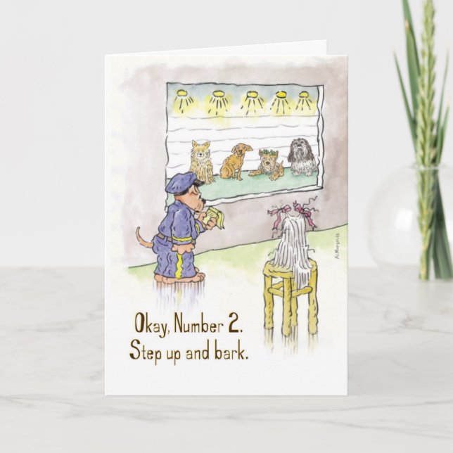 Dog Police Lineup - Birthday Card (Front)