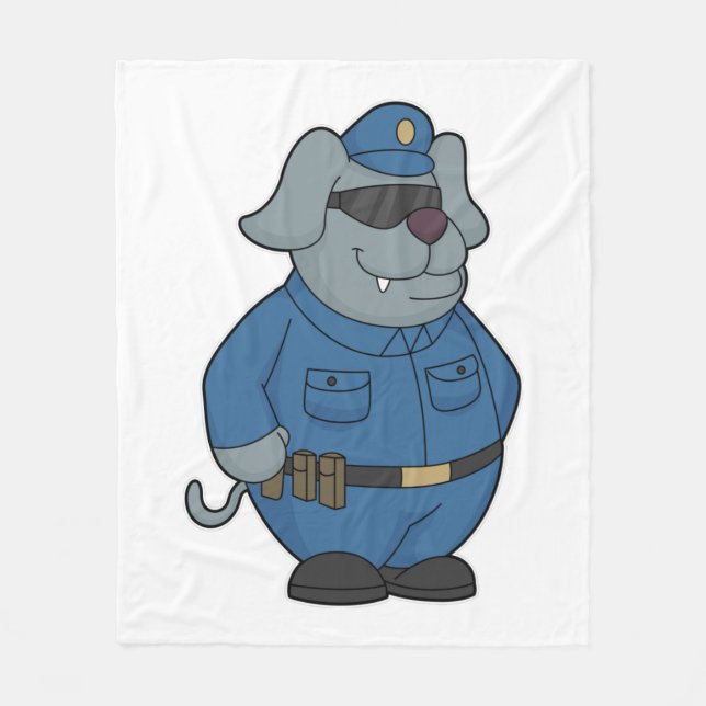 Dog Police officer Police Fleece Blanket (Front)