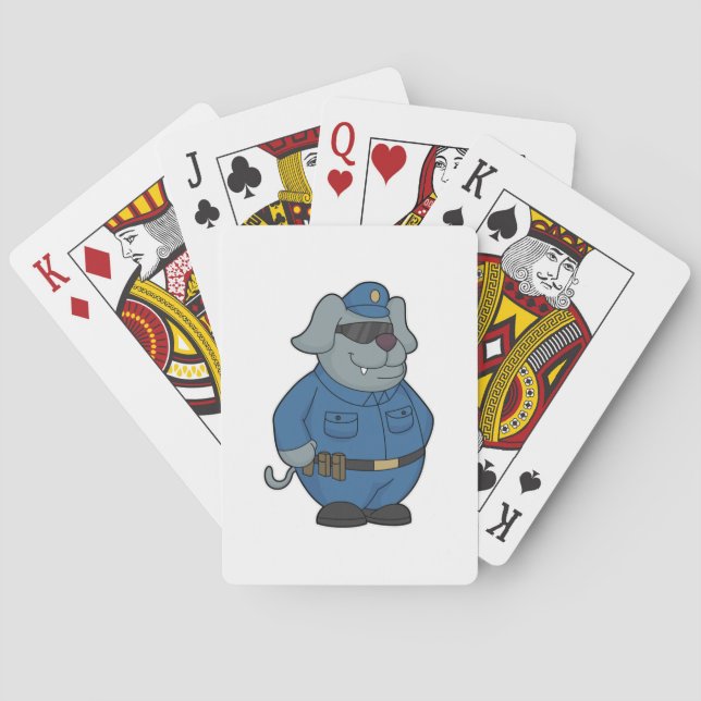 Dog Police officer Police Playing Cards (Back)