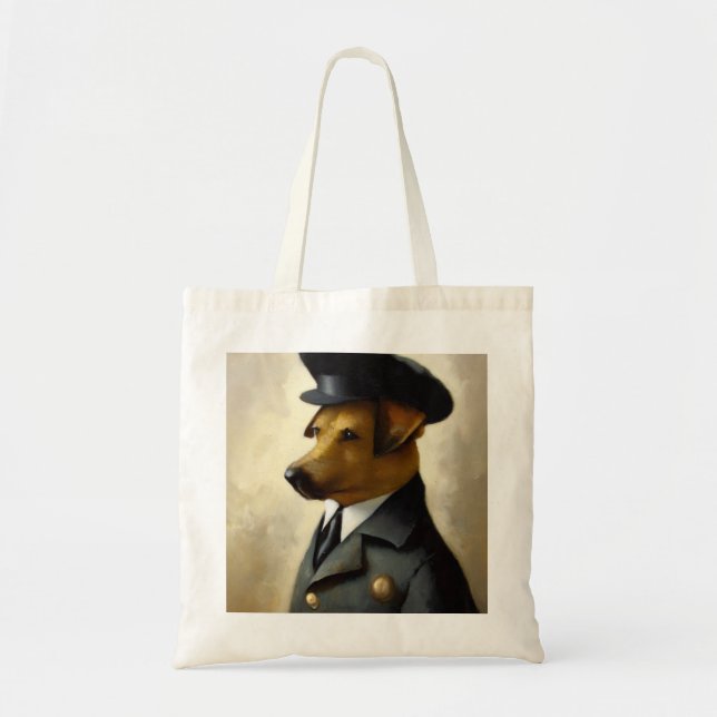 Dog Policeman Tote Bag (Front)