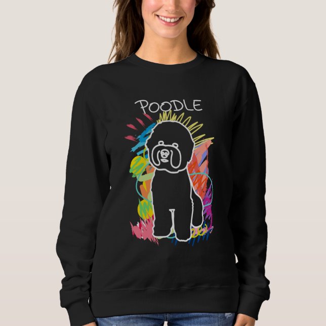 Dog  Poodle Women's Poodle Men's  3 Sweatshirt (Front)