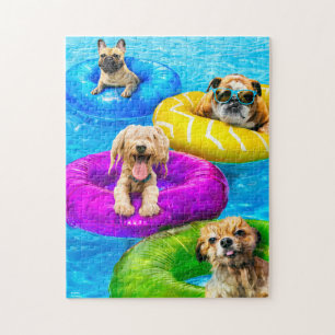 Dog Pool Party Jigsaw Puzzle