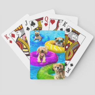 Dog Pool Party Playing Cards