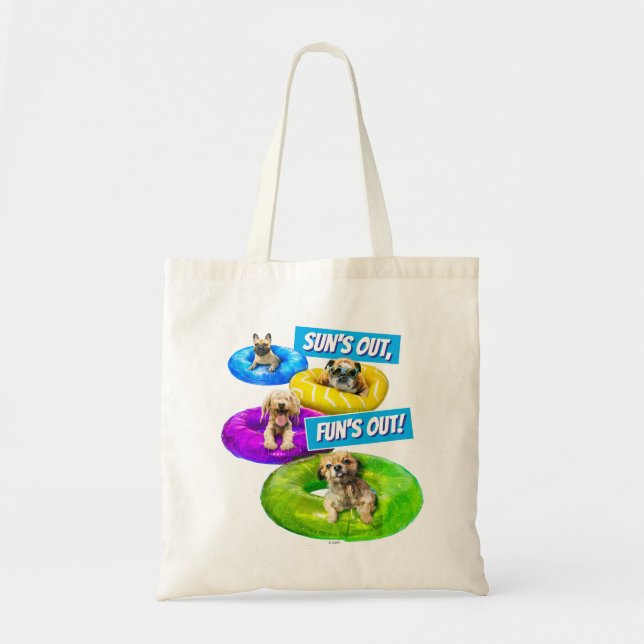 Dog Pool Party Tote Bag (Front)