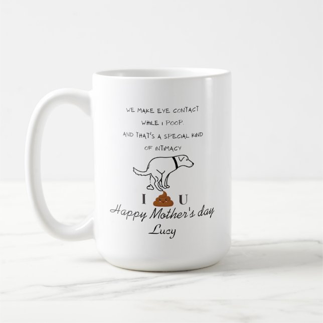 Dog poop Happy's Father's day Coffee Mug (Left)