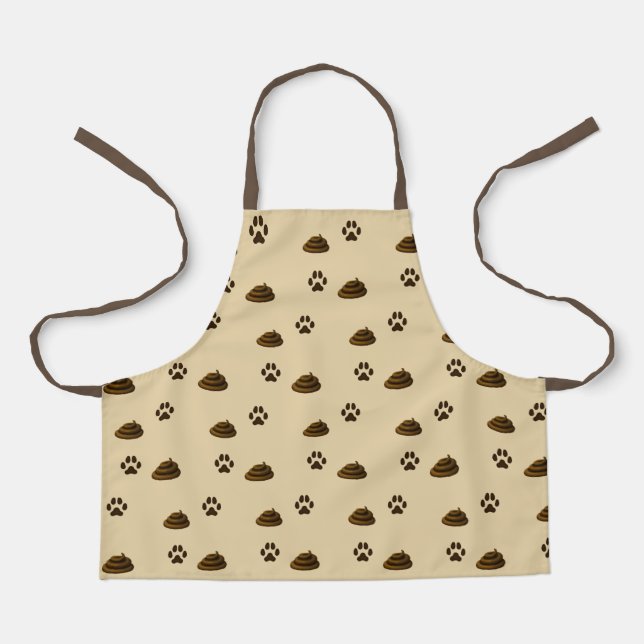 Dog Poop & Paw Prints  Apron (Front)