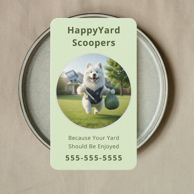 Dog Poop Scooper Pet Yard Cleaning & Waste Removal Business Card (Creator Uploaded)