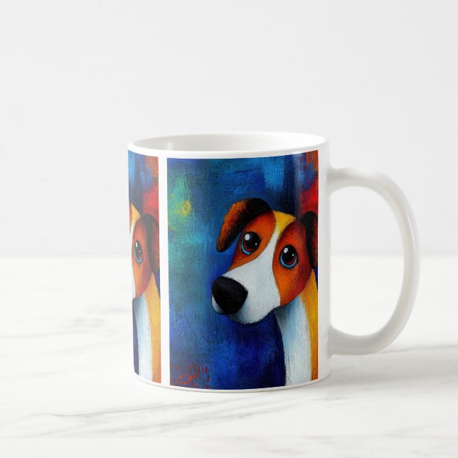 Dog Portrait Art Coffee Mug (Right)
