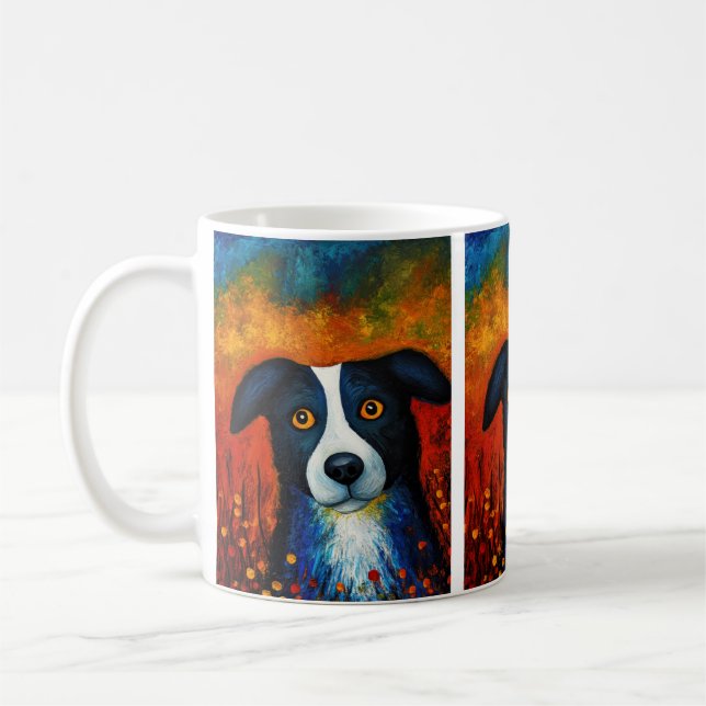 Dog Portrait Art Coffee Mug (Left)