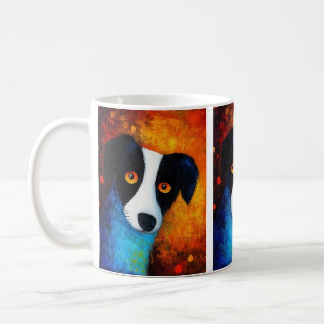Dog Portrait Art Coffee Mug (Left)